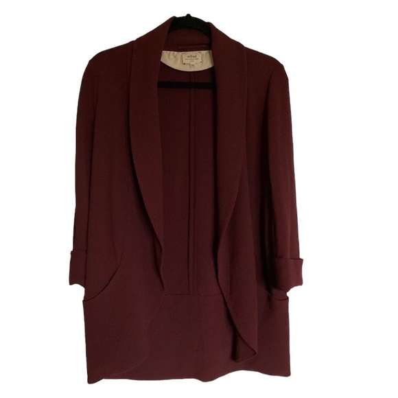 Wilfred Jackets & Blazers - Aritzia Wilfred Chevalier Jacket Burgundy, size 2